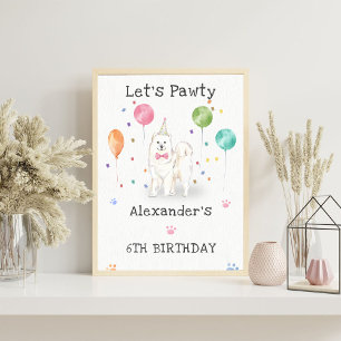 Husky Sibir Puppy Dog Boy Birthday Welcome Sign
