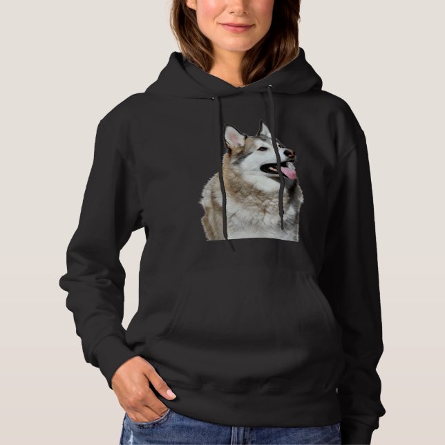 Husky Sitting Hoodie (Front)