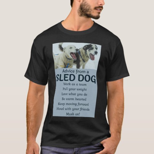 Husky Sledding Sled Dog Racing Alaskan Racers T_Shirt