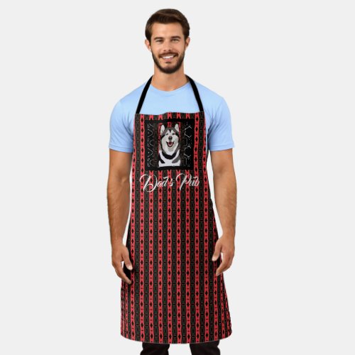 Husky Smile Black n Red Pub All_Over Apron