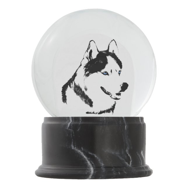 Husky Snowglobe Siberian Husky Custom Snow Globe (Front)