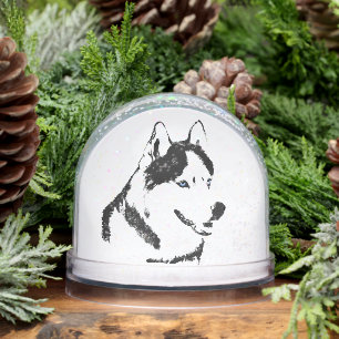 Husky Snowglobe Siberian Husky Customize Snowglobe