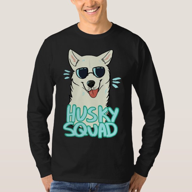 Husky Squad White T-Shirt (Front)