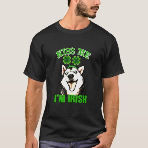 Husky  St Patricks Day T_Shirt