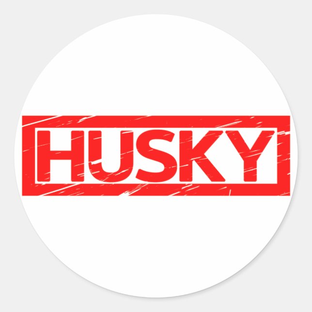 Husky Stamp Classic Round Sticker (Front)