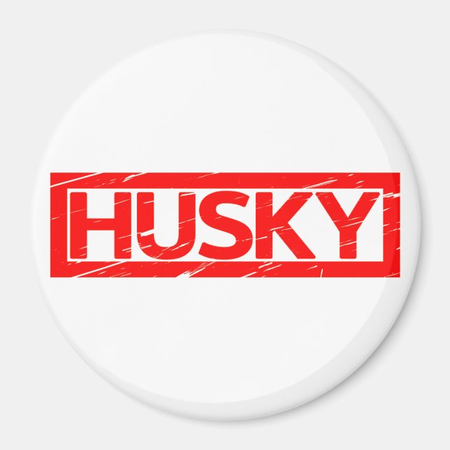 Husky Stamp Magnet (Front)