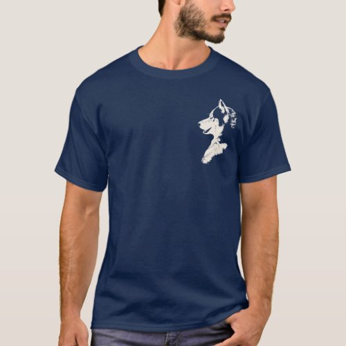 Husky T_Shirt Husky  Wolf Art Tee Dog Shirts