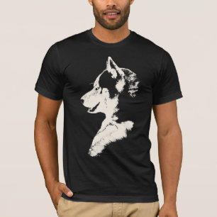 Husky T-Shirt Husky / Wolf Art Tee Dog Shirts