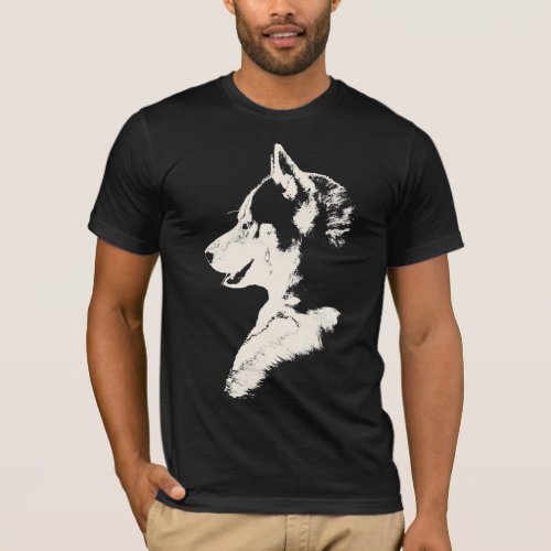 Husky T_Shirt Husky  Wolf Art Tee Dog Shirts