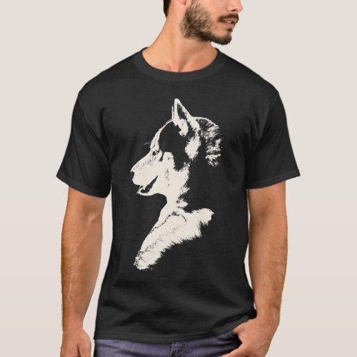 Husky T_Shirt Husky Wolf Tee Sled Dog Shirts