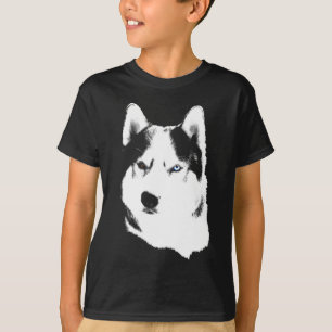 Husky T-Shirt Kid's Sled Dog Art Kid's Tee Shirts