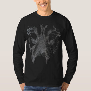 Husky T-Shirt Long Sleeve Husky Wolf Art Dog Shirt