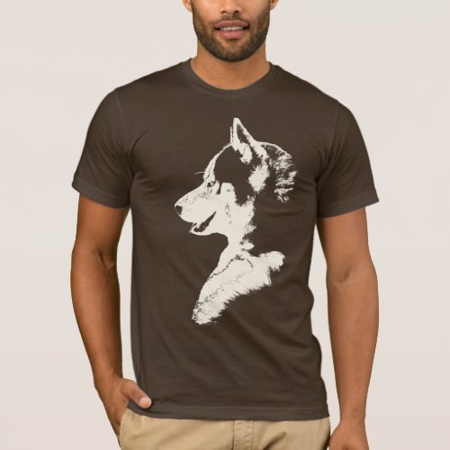 Husky T_shirt Wolf Art Hooded Shirt Sled Dog Shirt