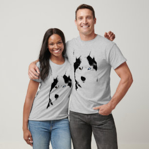Husky T-shirt Wolf Husky Art Sled Dog Husky Shirts