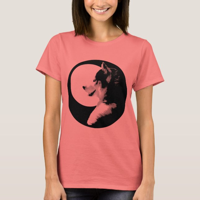 Husky T-Shirt Women's Siberian Husky Organic Shirt (Front)