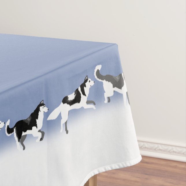 Husky Tablecloth Husky Malamute Art Tablecloth (In Situ)