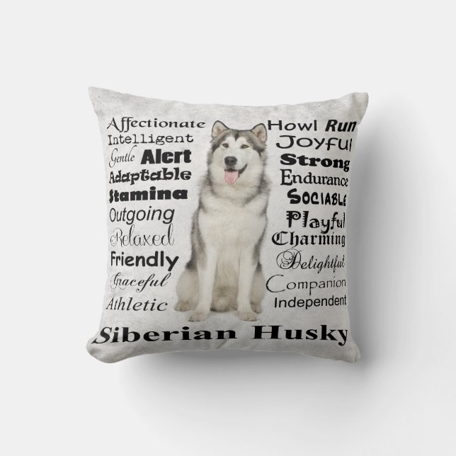 Husky Traits Pillow (Front)