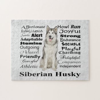 Husky Traits Puzzle by ForLoveofDogs at Zazzle