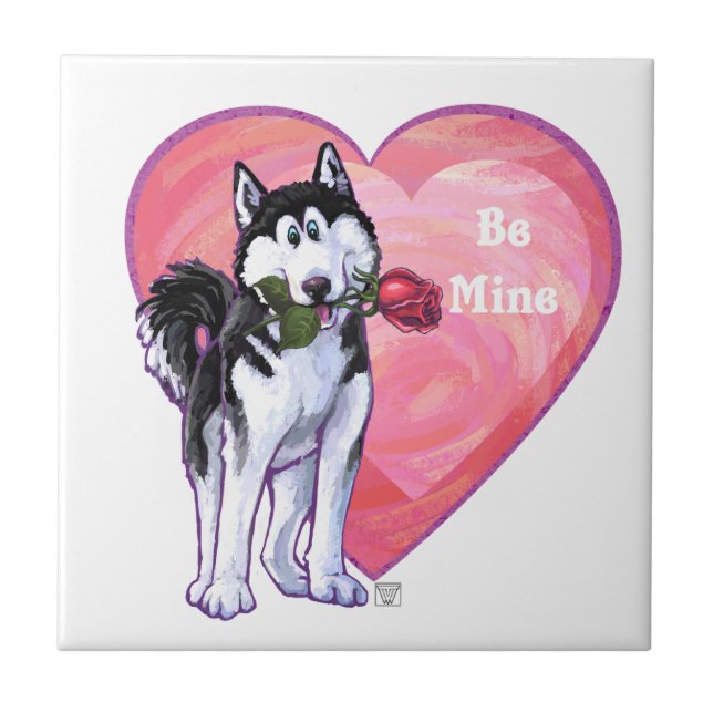 Husky Valentine's Day Tile (Front)