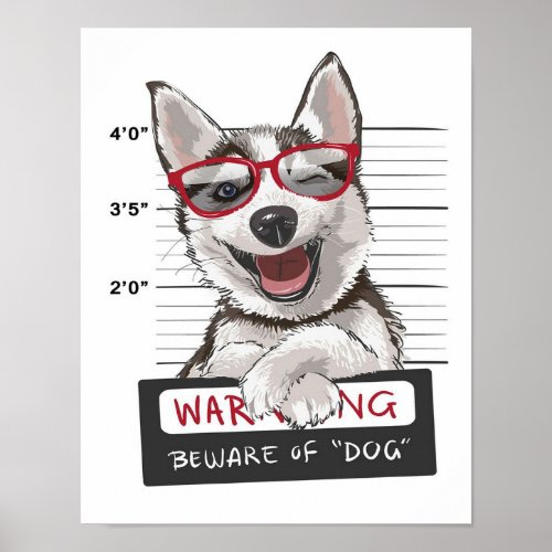 Husky Wanted Canvas Poster