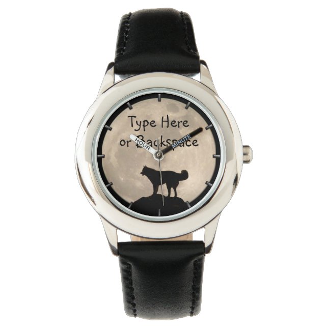 Husky Watch Personalize Siberian Husky Wrist Watch (Front)