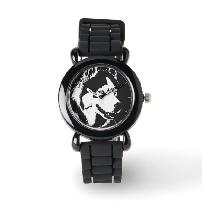 Husky Watch Siberian Husky Malamute Wrist Watch (Front)