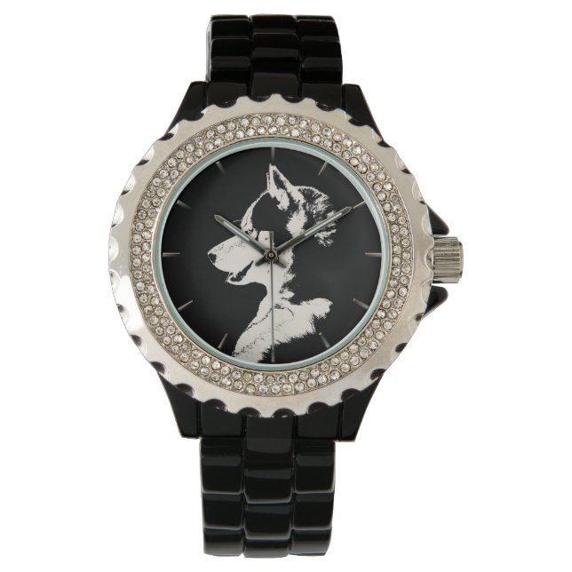 Husky Watch Siberian Husky Malamute Wrist Watch (Front)