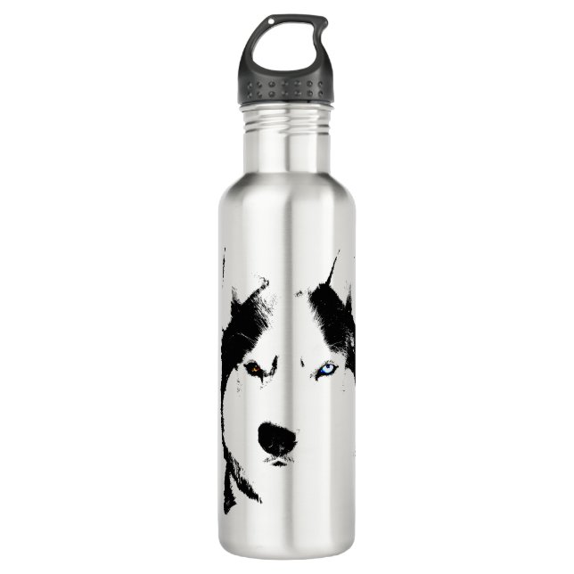 Husky  Water Bottle Personalized Husky Dog Bottle (Front)