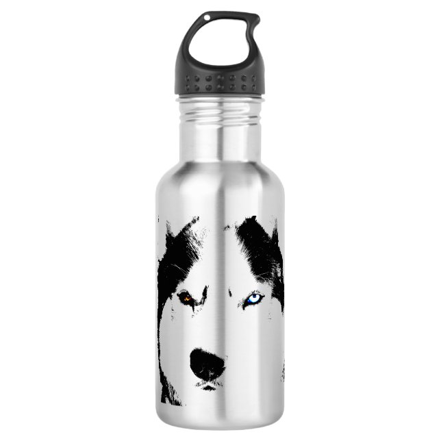 Husky  Water Bottle Personalized Husky Dog Bottle (Front)