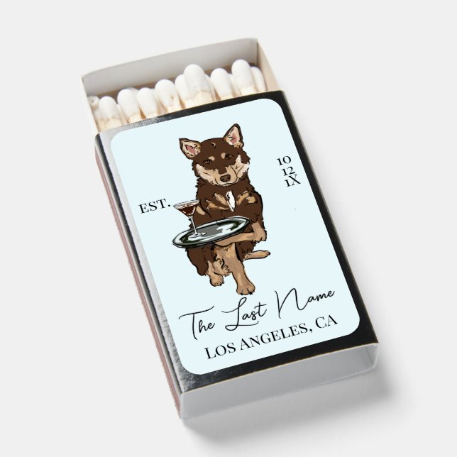 Husky Wedding  Matchboxes (Front Open)