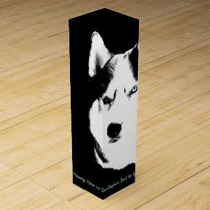 Husky Wine Box Custom Sled Dog Husky Box