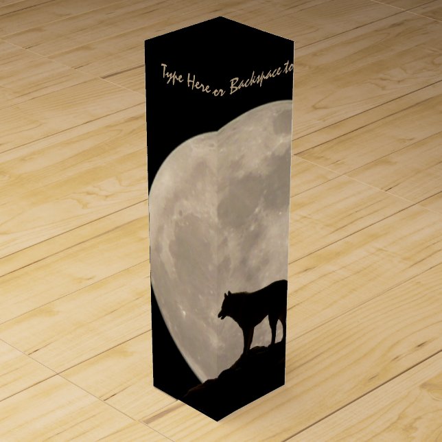 Husky Wine Box Custom Sled Dog Husky Box (Front)