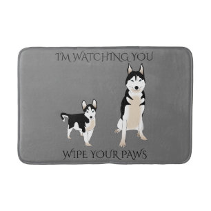Husky Wipe Your Paws Bath Mat