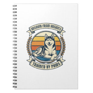 Husky Wisdom Shirt Vintage Engraving Dog Lover Des Notebook