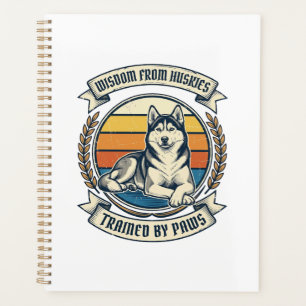 Husky Wisdom Shirt Vintage Engraving Dog Lover Des Planner
