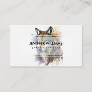 husky wolf dog animal, beautiful business card