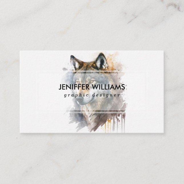 husky wolf dog animal, beautiful                   business card (Front)