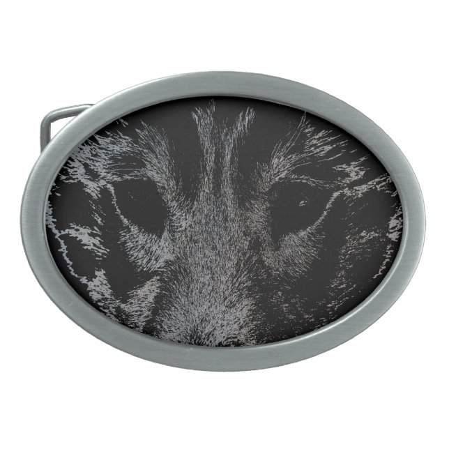 Husky Wolf Pup Belt Buckle Husky Wolf Dog Buckles (Front)