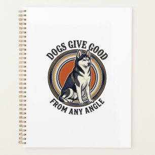 Husky Wordplay Tee Vintage Engraving Dog Quote Des Planner