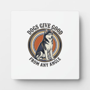 Husky Wordplay Tee Vintage Engraving Dog Quote Des Plaque