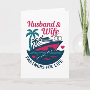 Husnd And Wife Couple Matching Cruise Vacation Card