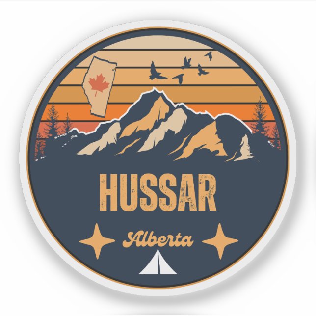 Hussar, Alberta Sticker (Front)
