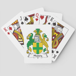 Hussey Family Crest Poker Cards