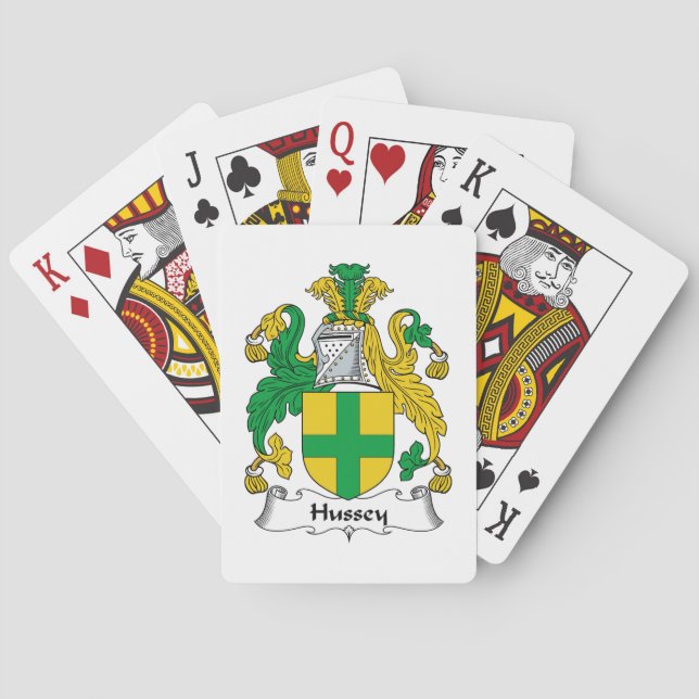 Hussey Family Crest Poker Cards (Back)