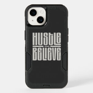 Hustle and Believe Motivational Embroidered Style  OtterBox iPhone 14 Case