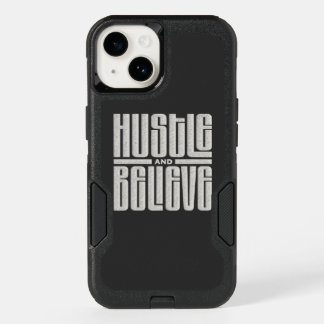 Hustle and Believe Motivational Embroidered Style  OtterBox iPhone 14 Case