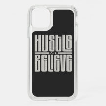 Hustle and Believe Motivational Embroidered Style