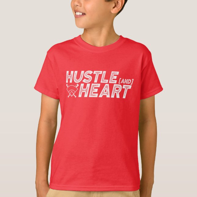 Hustle and Heart Game Shirt For Boys (Front)