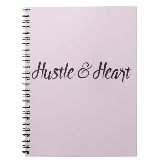 Hustle and Heart Typography Notebook (Front)