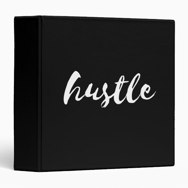 Hustle black 3 rings binder (Front/Spine)